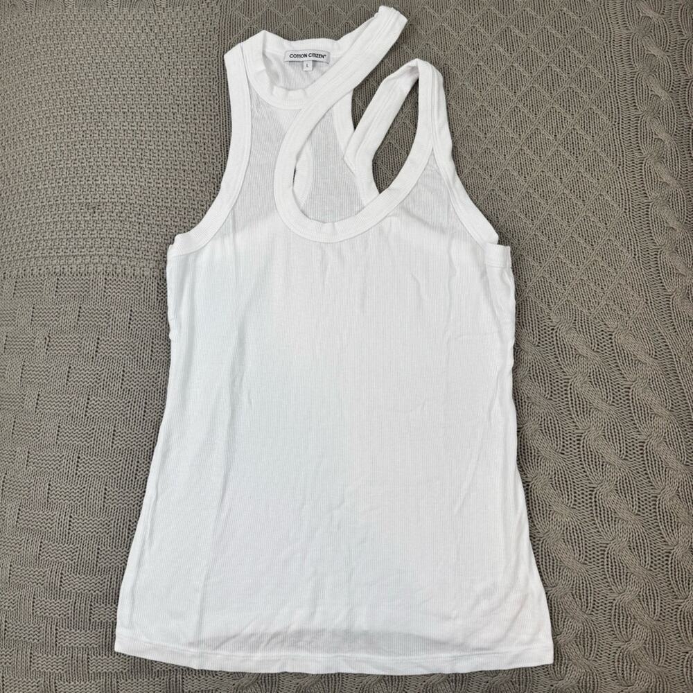 NEW Cotton Citizen White Women's Verona Cut Out Tank Top L